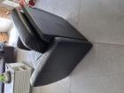 2 zwarte lederen fauteuils