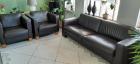 Gratis af te halen leren bank en 2 leren stoelen