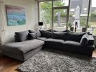 Grote (300 X 250 cm) donkergrijze hoekbank