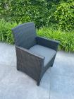 Tuinstoelen antraciet 6 stuks met kussen