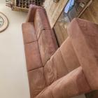  cognac kleurige hoekbank 