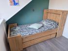 Steigerhouten bed 1 persoons