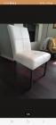 Witte leren eetkamer stoelen