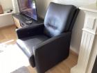 Zwarte leren Fauteuil 