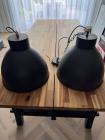 Twee nette identieke hanglampen, diameter 41cm en 35 hoog