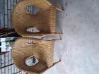 3 rieten stoelen