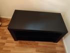 Tv-meubel zwart glas plus hout