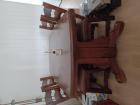 Eiken eettafel met 4 stoelen