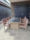 Tuinset, tafel 200cm, 6 stoelen