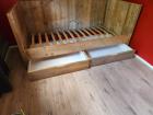 Steigerhouten bed met lades