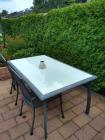 Tuintafel metaal met glasplaat