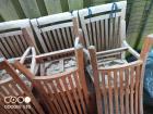 6 eetkamer stoelen van teakhout 