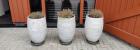 Drie grote tuinplant potten