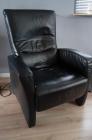 Zwart leren relaxfauteuil