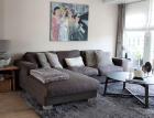 Hoekbank / loungebank 2,80 m. Grijsbruin.