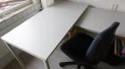 Stalen hoek bureau met 2 lades