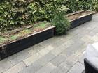 2 bloembakken gevuld met sedum