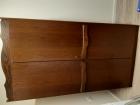 Eikenhouten hang-leg kast H. 190 x Br. 100 D. 55 cm