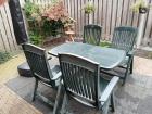 Tuinset 4 hartman verstelbare stoelen + tafel