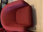 2 mooie rode stoffen fauteuils 