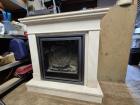Marmeren schouw met electrische haard