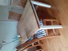 Eethoek hout, 4 stoelen