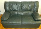 2-zits bankje groen leer