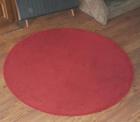 Rond vloerkleed, laagpolig. 