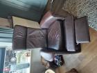 Af te halen een bruin leren relaxstoel