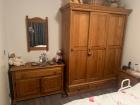 Massief eiken houten kledingkast met ladekast
