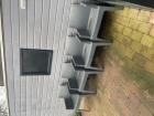4 kunstof tuinstoelen antraciet 