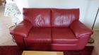 Rode zachte leren bank