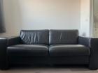 Zwarte leren bank