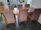Eilenhouten eethoek met 6 stoelen