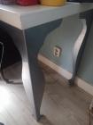 Eettafel tafelblad wit en metalen poten