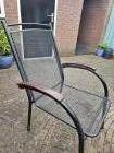 Tuinset, tafel met 4 stoelen gemoffeld metaa