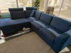 Blauwe hoekbank