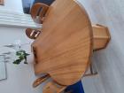 Eettafel blank eiken met 4 stoelen 