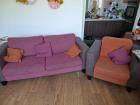 Bank met bijpassende fauteuil 