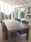 eetkamertafel met 6 stoelen