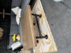 Robuuste salontafel met stalen frame 108x85