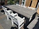 Steigerbouwer tuintafel met 6 stoelen. 