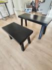 2 bijzet tafels van hout (zwart)