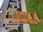 Vitrinekast massief blank eiken