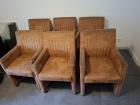 Af te halen 6 eetkamer stoelen met wieltjes