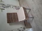 2 rieten eetkamerstoelen met kussen