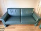 Groene lederen banken 2 stuks