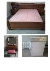 Bed, kaptafel en wasdroger