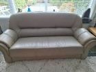 Leren bank 3 zits (beige)