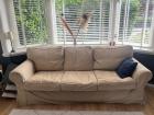 Beige 3-zitsbank